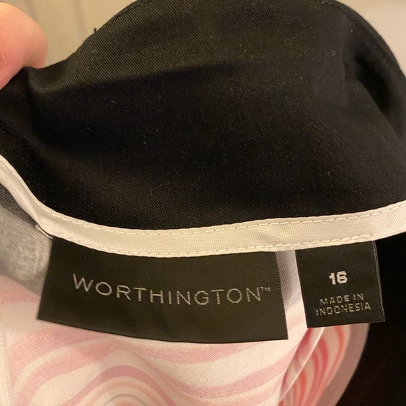 Women’s Worthington Striped Pencil Skirt-Size 16 - Picture 4 of 8